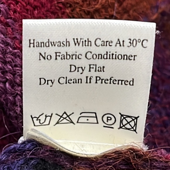 Spirit of the Andes Alpaca Hand knitted in Bolivia Multicoloured Cardigan S/M - Picture 11 of 12